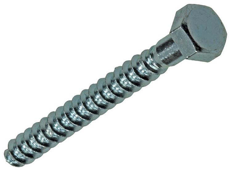 Mack 1017400 - perno roscado para madera acero galvanizado 10 piezas 5 x 50 mm | 10 piezas
