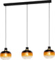 Eglo oilella hanglamp - e27 - 95 cm - amber glas - zwart geelkoper