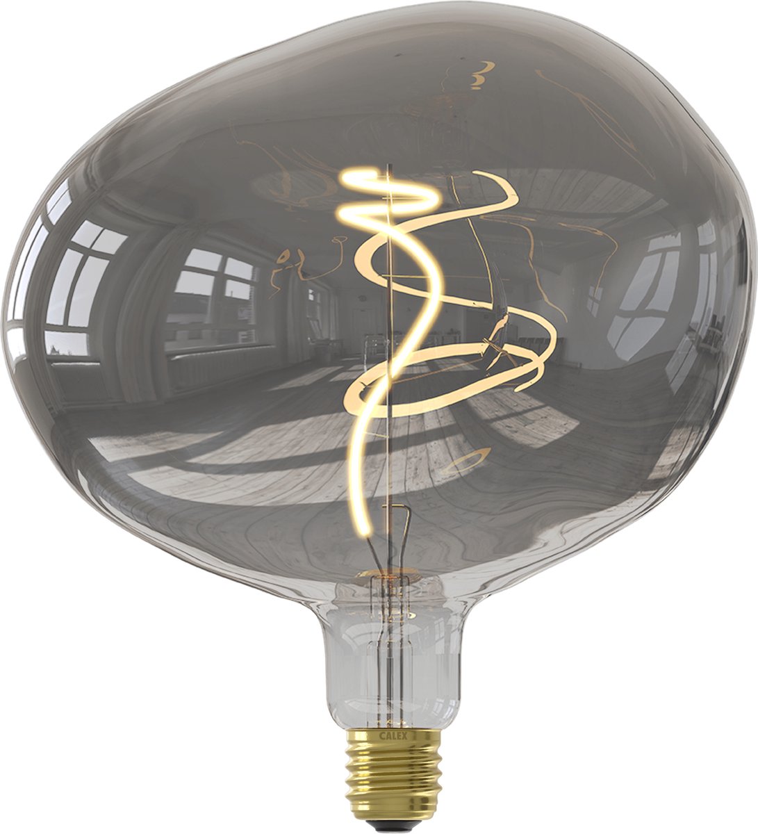 Calex cobble led lamp xxl - e27 - filament - titanium - warm wit licht - dimbaar