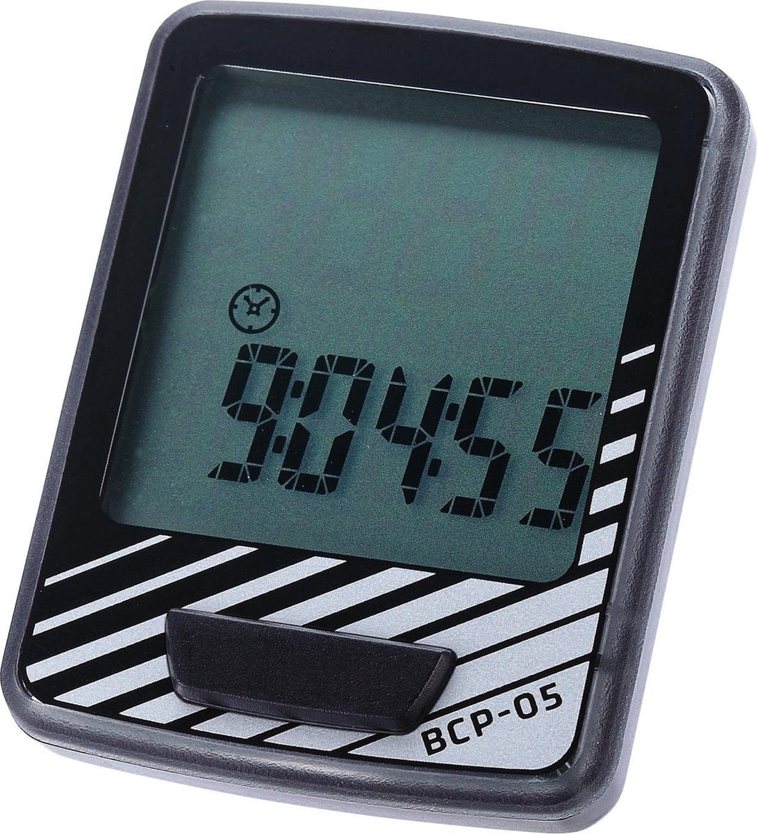 Bbb cycling fietscomputer bedraad - kilometerteller fiets - 7 functies - snelheidsmeter fiets - zwart zilver - dashboard 7 bcp-05