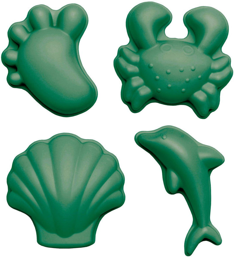 Stampi per sabbia scrunch - verdi - pieghevoli - riciclabili