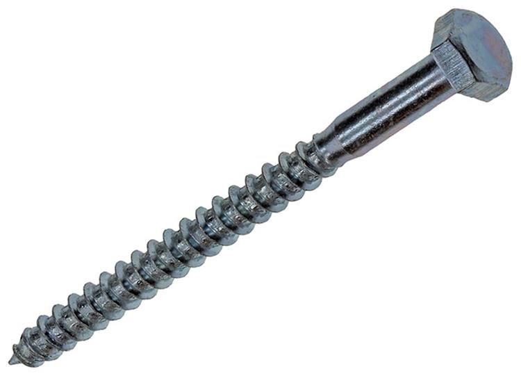 Mack 1017412 - perno rosca madera acero galvanizado 1 ud 7 x 90 mm | 10 piezas