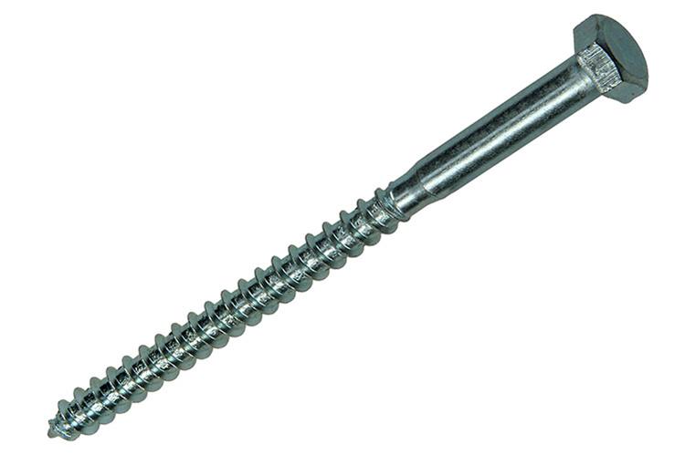 Mack 1017420 - perno rosca madera acero galvanizado 1 ud 8 x 120 mm | 10 piezas