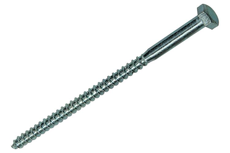 Mack 1017422 - perno rosca madera acero galvanizado 1 ud 8 x 150 mm | 10 piezas