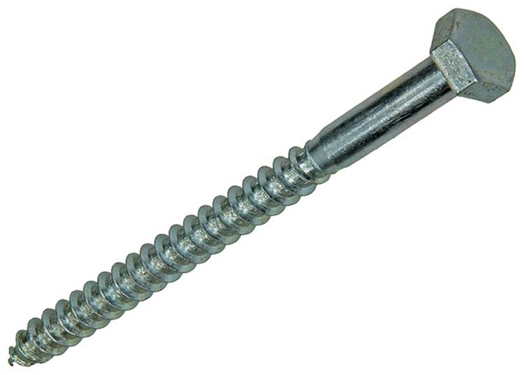 Mack 1017430 - perno rosca madera acero galvanizado 1 ud 12 x 140 mm | 10 piezas