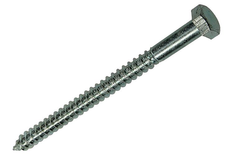Mack 1017431 - perno rosca madera acero galvanizado 1 ud 12 x 160 mm | 10 piezas