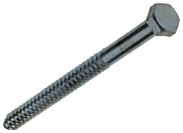 Mack 1017432 - perno rosca madera acero galvanizado 1 ud 12 x 180 mm | 10 piezas