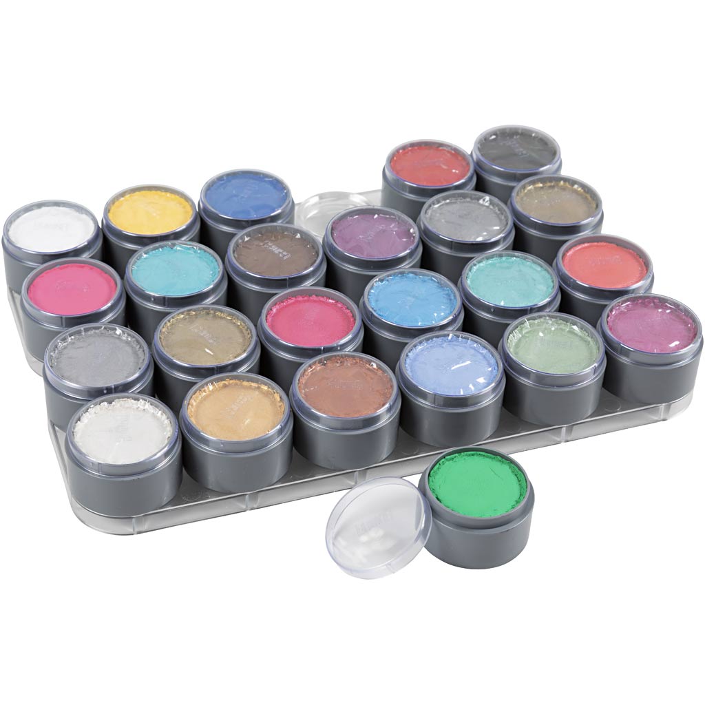 Maquillaje Grimas - paleta de maquillaje, varios colores, 24x15 ml 1 caja