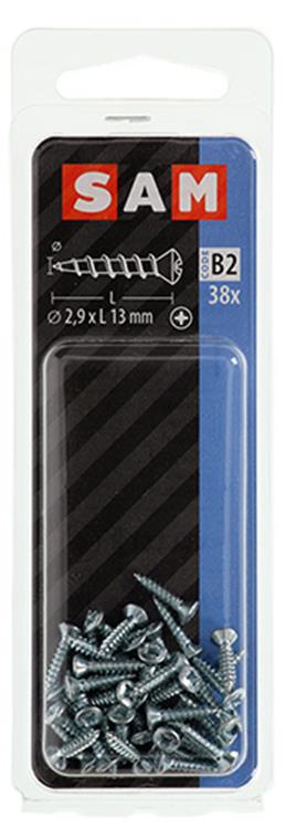 Mack 1017482 - tornillo autorroscante bvk galvanizado 38 piezas 2,9 x 13 mm | 10 piezas