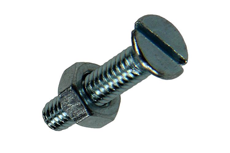 Mack 1017491 - tornillo metálico galvanizado. cabeza + tuerca chapada 20uds m4 x 16 mm | 10 piezas