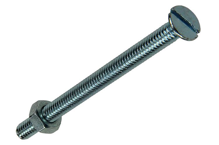 Mack 1017496 - tornillo metálico galvanizado. cabeza + tuerca plateada 9 piezas m4 x 50 mm | 10 piezas