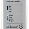 Mack 1017497 - tornillo metálico galvanizado. cabeza + tuerca chapada 6 piezas m4 x 60 mm | 10 piezas
