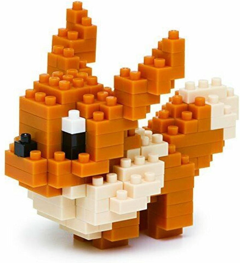 Bandai - nanoblock - eevee - pokémon - mini figura de ladrillo - juego de construcción - kit de construcción de figuras eevee pokémon en píxeles - nbpm005