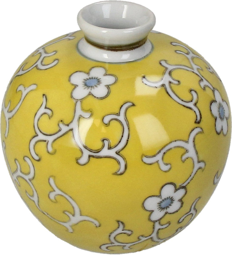 Jarrón colección hd porcelana amarillo 11,5x11,5x11,5cm
