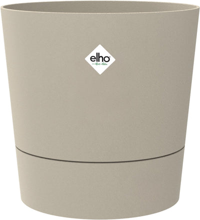Elho foss rond 43cm - bloempot voor binnen - 100% gerecycled plastic - ø 43 x h 42.5 - paddenstoel beige