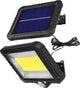 Maclean led-schijnwerper op zonne-energie met bewegingssensor ip44, 5w, 400lm, 6000k koud wit, lithiumbatterij 1300 mah, 5,5v dc mce438