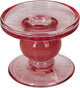 Hd collection kaarsenhouder glas roze 9x9x7cm