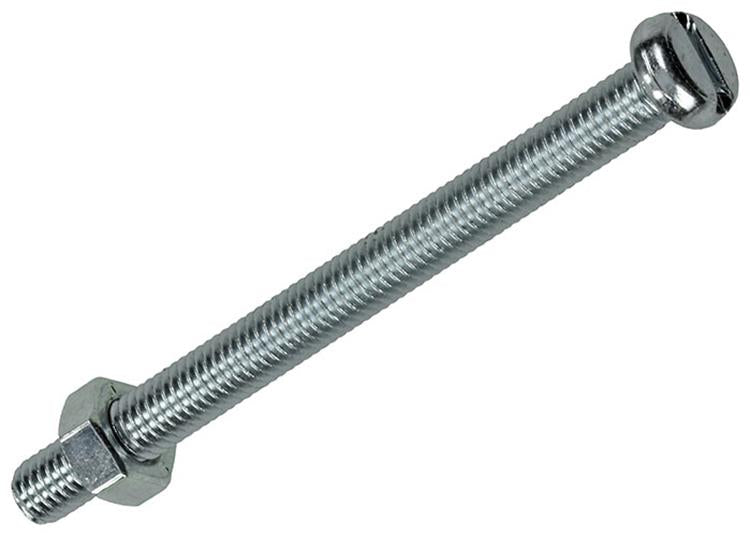 Mack 1017529 - cilindro de tornillo metálico. cabeza + tuerca chapada 6 piezas m5 x 60 mm | 10 piezas
