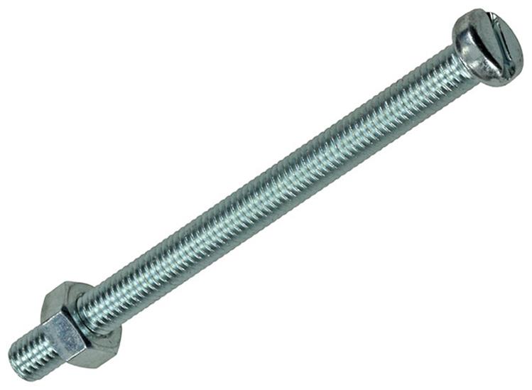Mack 1017537 - cilindro de tornillo metálico. cabeza + tuerca chapada 3 piezas m6 x 80 mm | 5 piezas