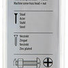Mack 1017549 - perno calentador + tuerca acero galvanizado 8 piezas m5 x 50 mm | 5 piezas