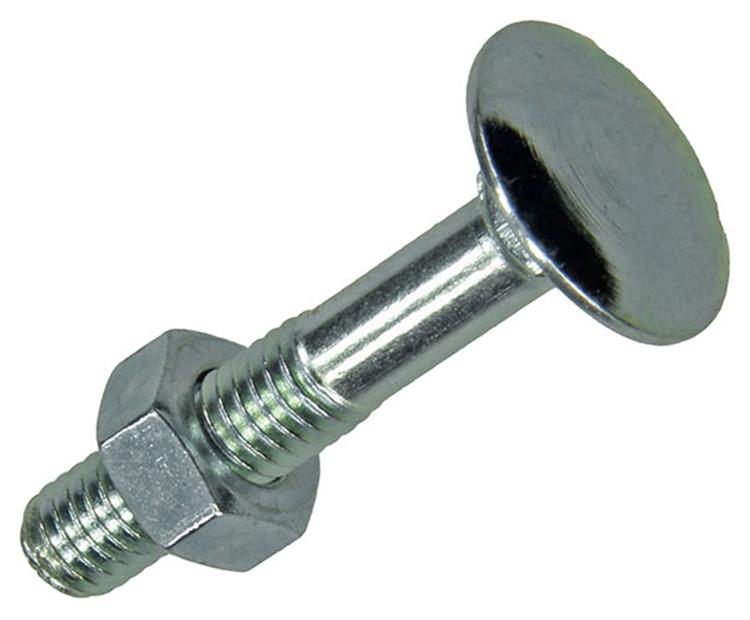 Mack 1017569 - perno para madera + tuerca acero galvanizado 7 piezas m6 x 35 mm | 5 piezas