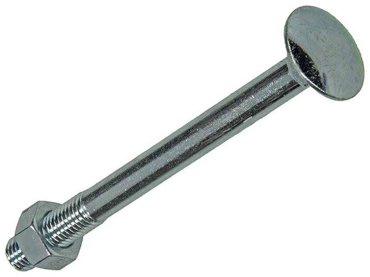Mack 1017596 - perno madera + tuerca acero galvanizado 1 ud m12 x 140 mm | 10 piezas