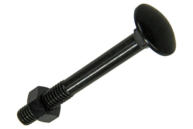 Mack 1017597 - perno para madera + tuerca negro 6,0 x 50 mm 4 piezas | 5 piezas
