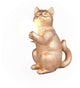Rl vive tu luz realidad gatio - lámpara de mesa - oro - excl. 1x g9 3 w - interruptor de cable