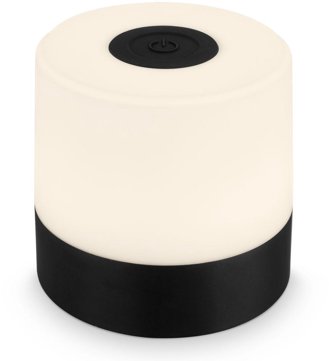 B.k.licht briloner - mini lampada da tavolo ricaricabile - con USB-C - wireless - dimmerabile - lampada da esterno - lampada per bambini - luce bianca calda 2.700k - 7x7 cm - nero