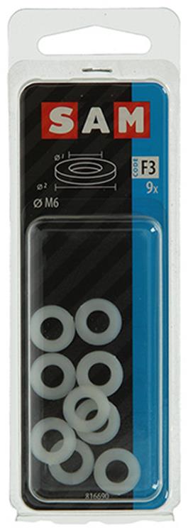 Mack 1017731 - arandela nailon 9 piezas m6 | 10 piezas