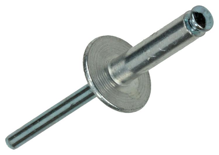 Mack 1020311 - 9 grapas ciegas aluminio cabeza ancha 4,8x20mm | 5 piezas