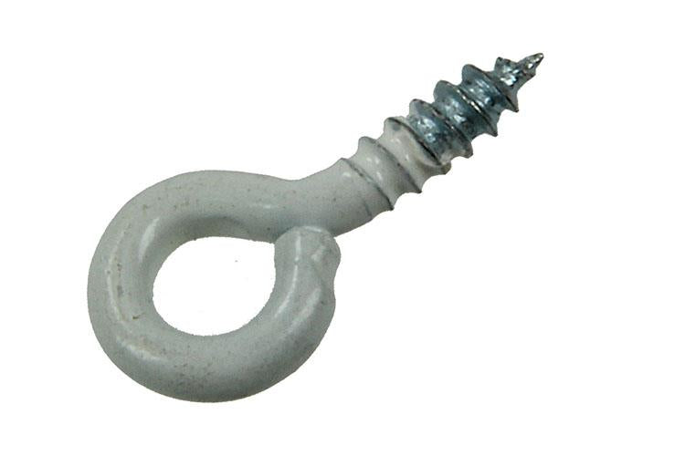 Mack 1017782 - ojo de tornillo acero blanco 10 piezas 2,3 x 10 mm | 10 piezas