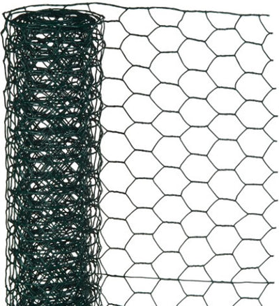 Natura - rete in acciaio zincato - 1 x 5 m - verde - maglia 13 x 13 mm