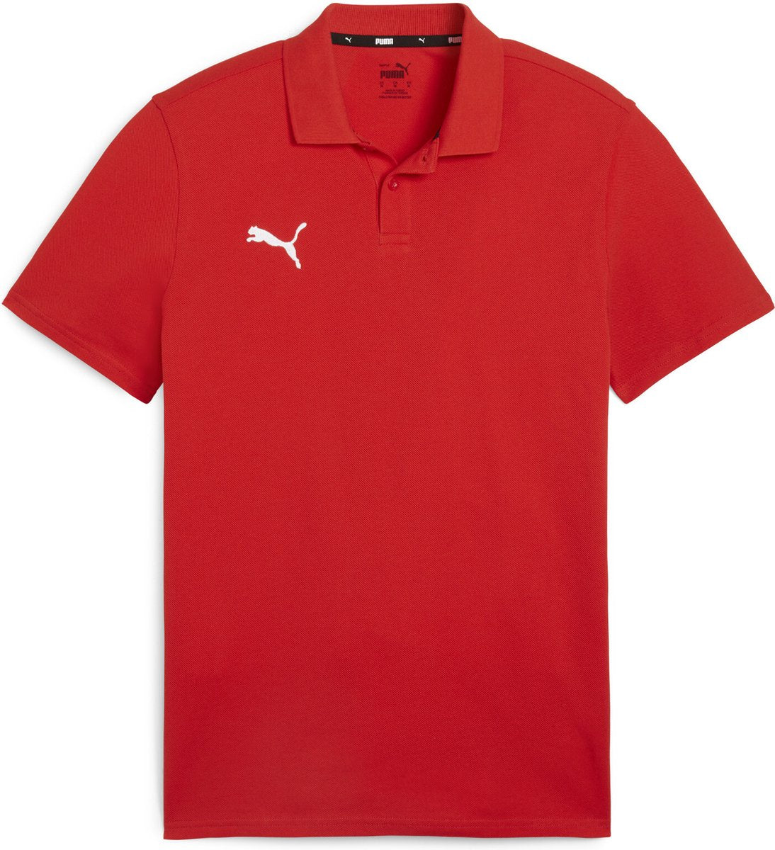 Puma teamgoal casuals polo heren sportshirt - red- white