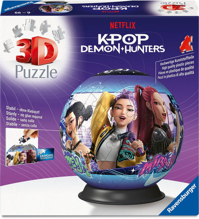 Ravensburger - 3d puzzle ball - kpop demon hunters - 72 pieces