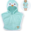 Corolle badcape babypop pinguin 36cm - poppenaccessoire blauw.