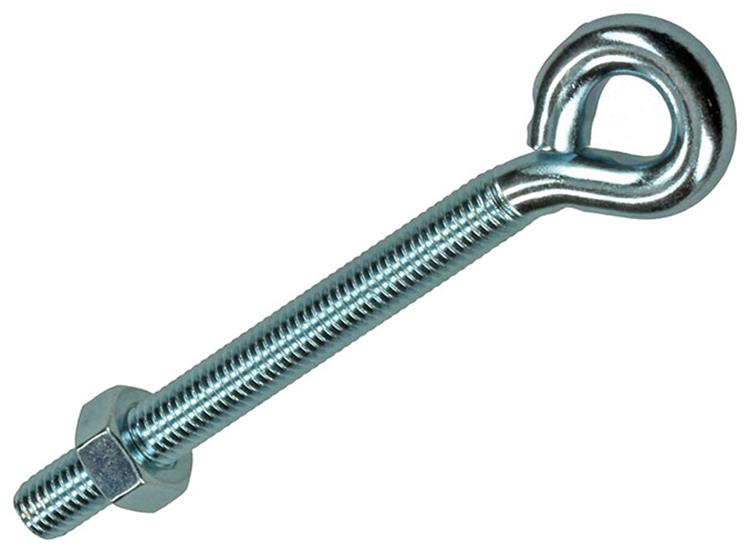 Mack 1017794 - ojo de tornillo métrico + tuerca galvanizada 2 piezas m8 x 80 mm | 5 piezas