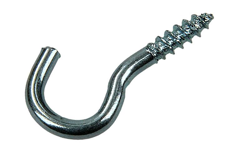Mack 1017795 - gancho de tornillo acero galvanizado 18uds 2,5 x 12 mm | 10 piezas