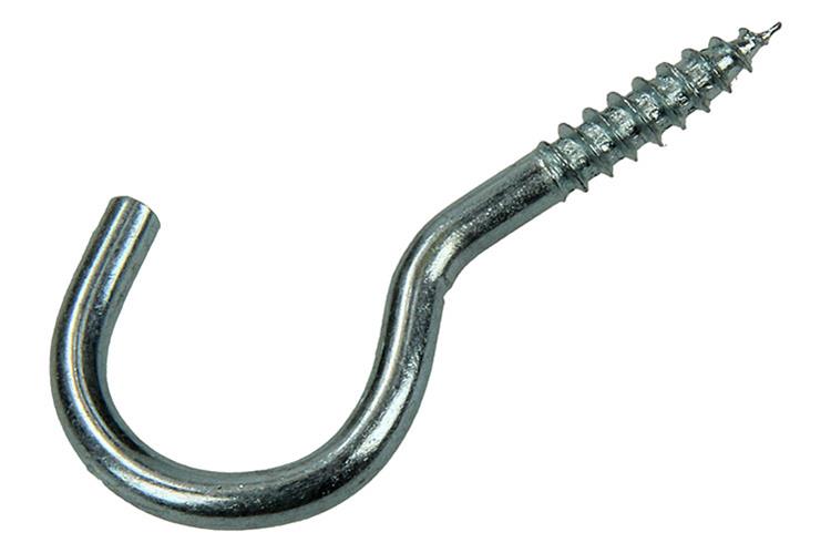 Mack 1017800 - gancho de tornillo acero galvanizado 6 piezas 4,5 x 30 mm | 10 piezas