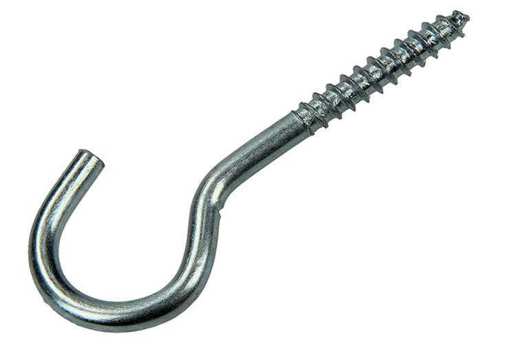 Mack 1017803 - gancho de tornillo acero galvanizado 4uds 5,0 x 50 mm | 5 piezas