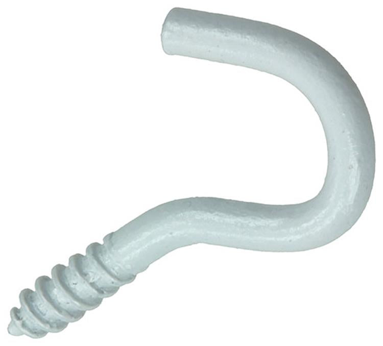 Mack 1017805 - gancho de tornillo acero blanco 10uds 2,5 x 12 mm | 10 piezas