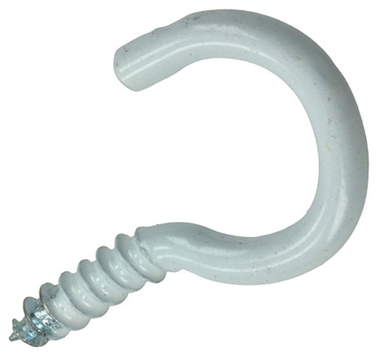 Mack 1017806 - gancho de tornillo acero blanco 7 piezas 3,0 x 16 mm | 10 piezas