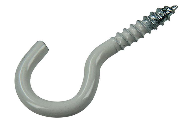 Mack 1017807 - gancho de tornillo acero blanco 5 piezas 3,5 x 20 mm | 10 piezas