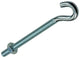 Mack 1017809 - gancho de tornillo métrico + tuerca galvanizada 5 piezas m4 x 50 mm | 10 piezas