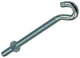 Mack 1017814 - gancho tornillo métrico + tuerca galvanizada 2uds m8 x 100 mm | 5 piezas