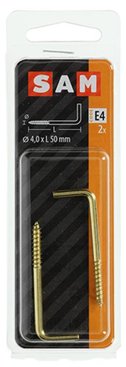 Mack 1019704 - tornillo pulgar latón 2 piezas 4,0 x 50 mm | 10 piezas