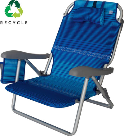 Eurotrail Perez Beach riciclato - sedia a sdraio - blu reale