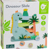 Classic world houten ballenbaan dinosaurus - educatief speelgoed 4-delig.