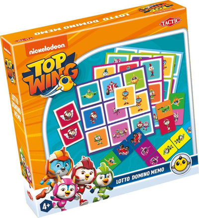 Colección de juegos 3 en 1 Tactic Top Wing – Juego de cartas – Lotería – Dominó – Memo – Juego para niños a partir de 4 años