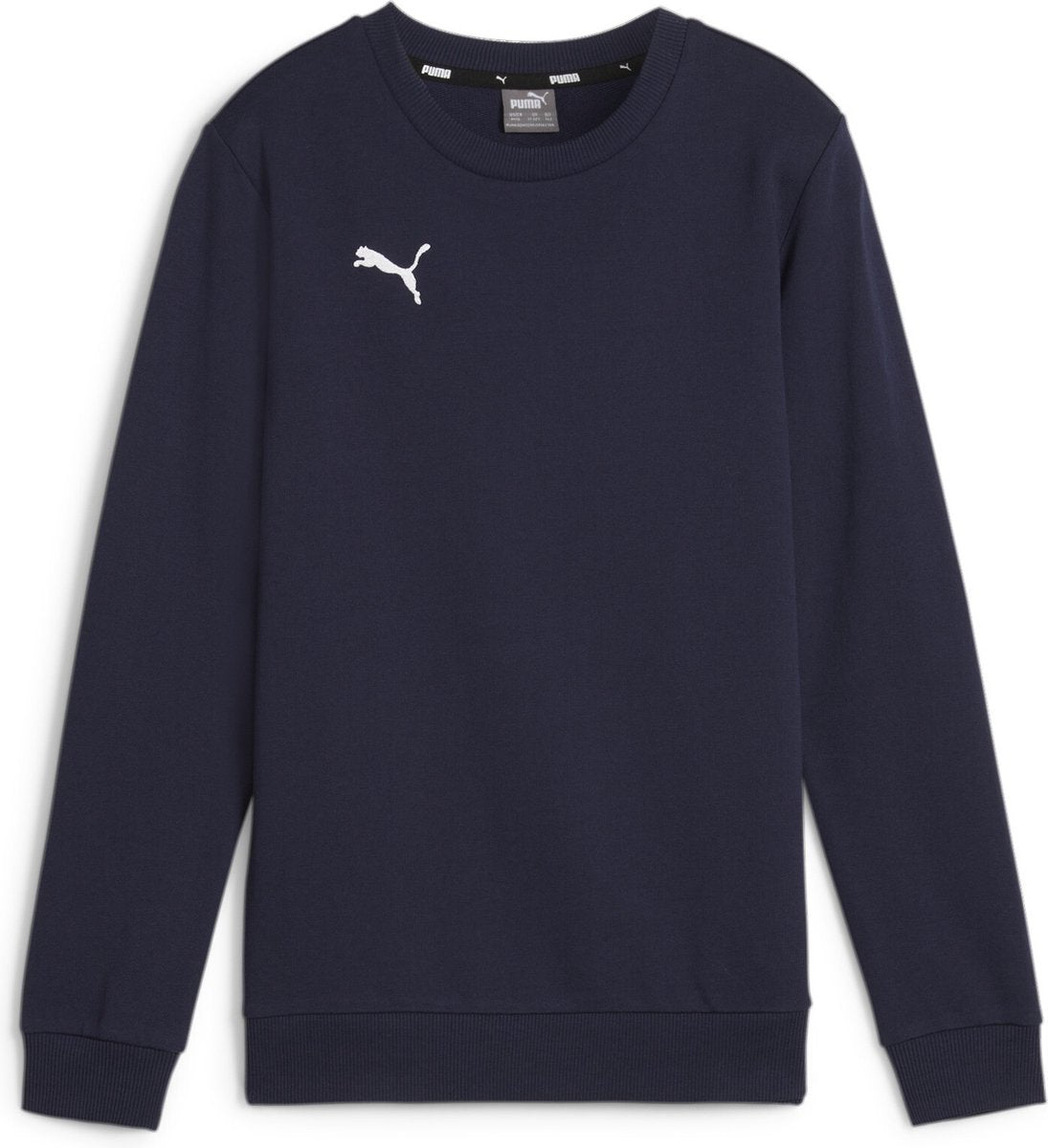 Puma teamgoal casuals crew neck sweat jr jongens sporttrui - navy- white